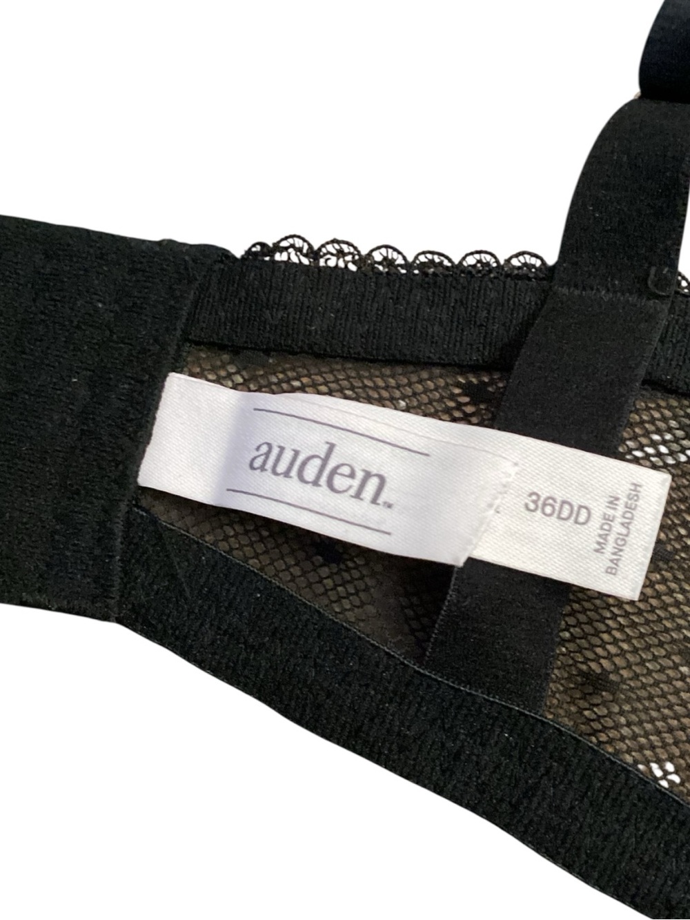 36DD Auden Unlined Black Lace Balconette Underwire Bra - Picture 5 of 8